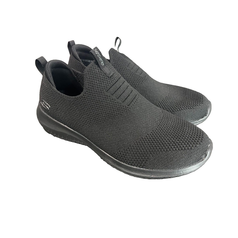 Skechers Ultra Flex First Take Slip On Shoe Womens Black Sneaker Comfort Sz 6.5